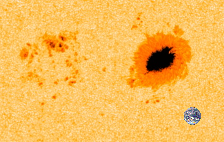 Detailansicht der Sonnenfleckengruppe 2665